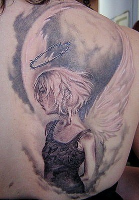 Фото и значение татуировки Ангел ( несут функцию защиты своего владельца ) X_30ce5932